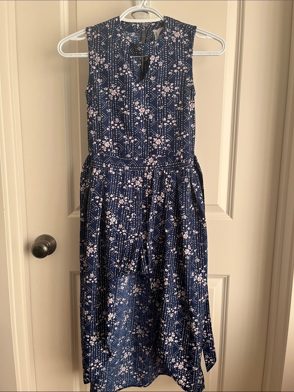 Japna Kid’s Girls' Navy Floral Sleeveless Dress